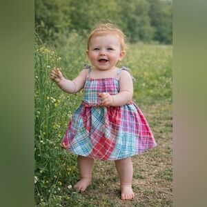 24M - RALPH LAUREN - Plaid Baby Dress